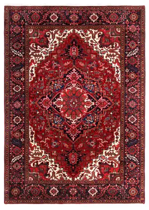 Indian Wool Heriz Navy - 7' 6'' x 10' 6''