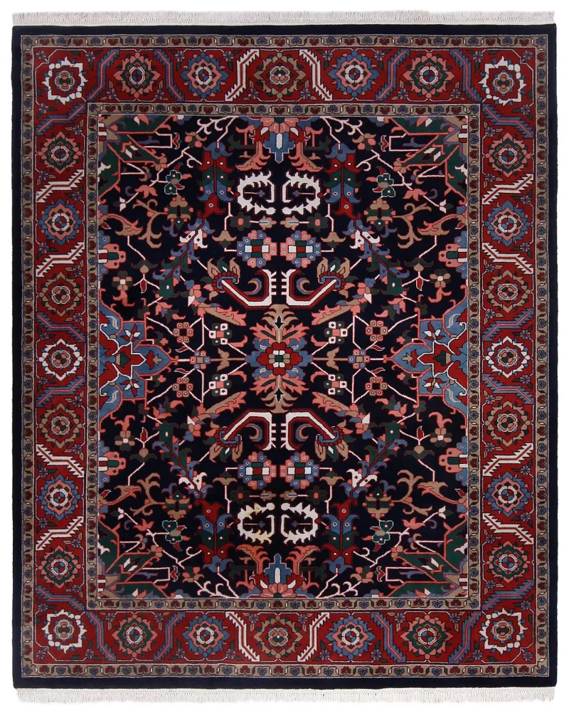 Indian Wool Heriz Rust  -  8'  x  10' 