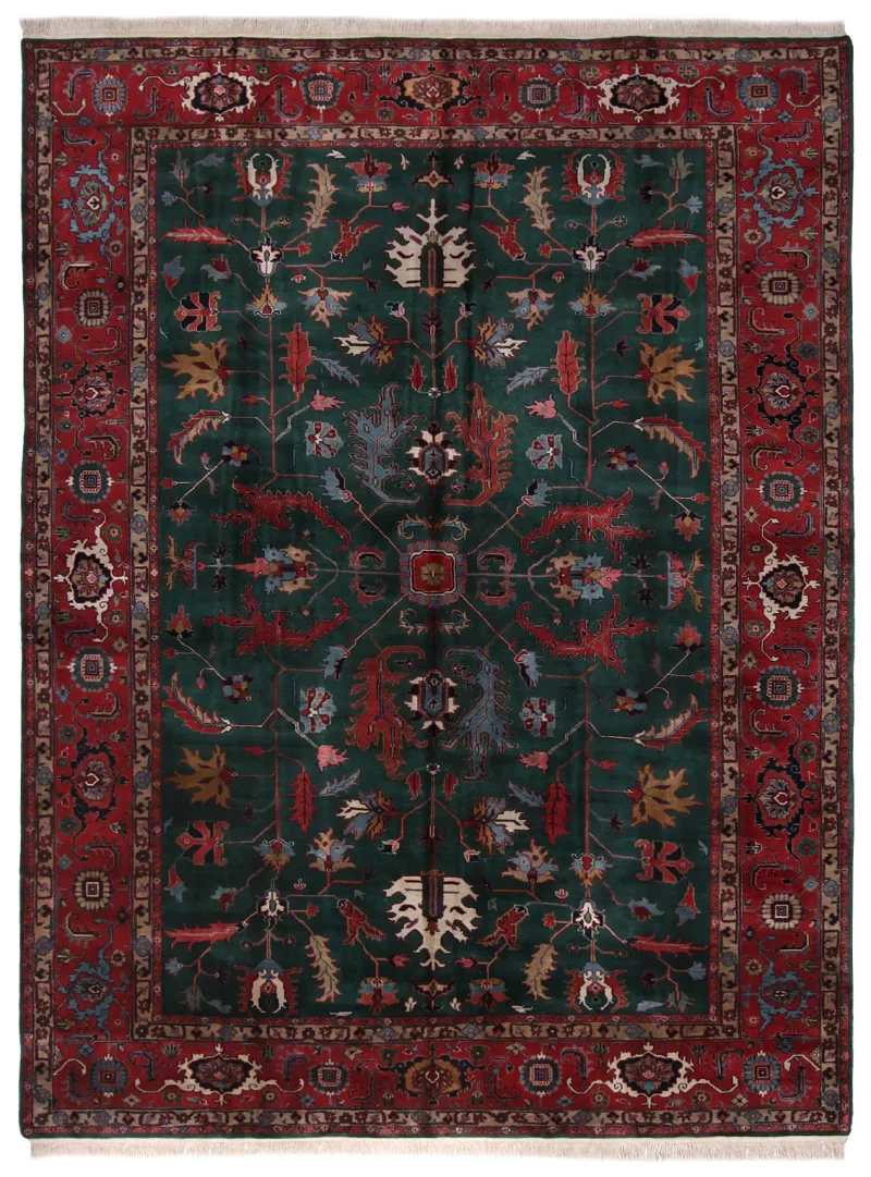Indian Wool Heriz Rust  -  9'  x  12' 