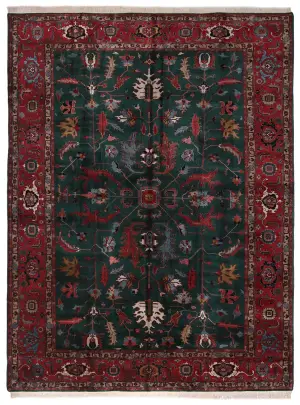 Indian Wool Heriz Rust - 9' x 12'
