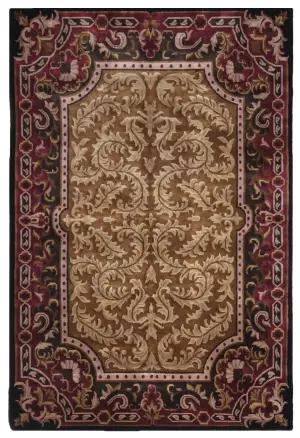 Indian Wool Himalayan Maroon - 6' 2'' x 9' 2''