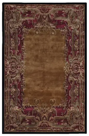 Indian Wool Himalayan Maroon - 6' 1'' x 9'