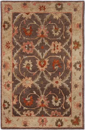 Indian Wool Indo Tibetan Brown - 3' 9'' x 5' 9''