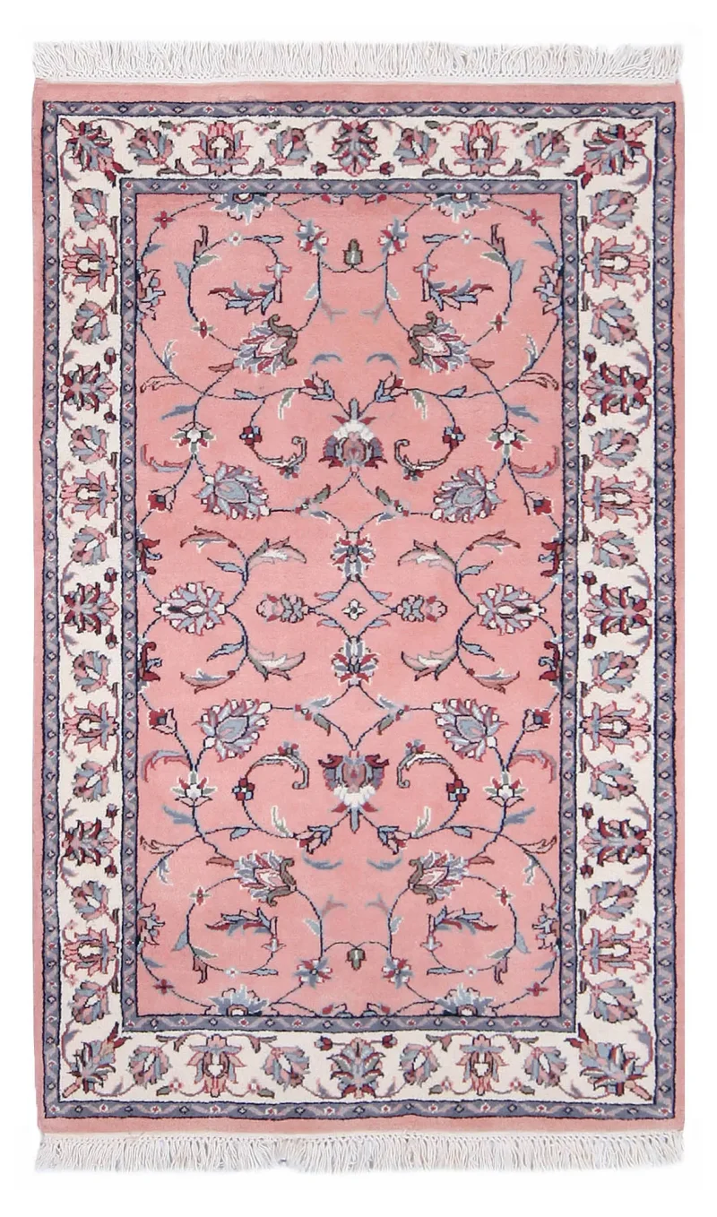Indian Wool Kashan Ivory  -  3'  x  5' 