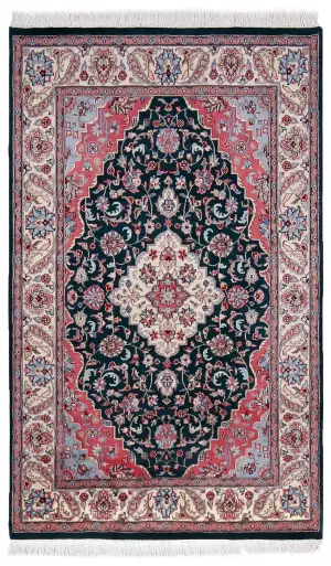 Indian Wool Kashan Ivory - 4' x 6' 3''