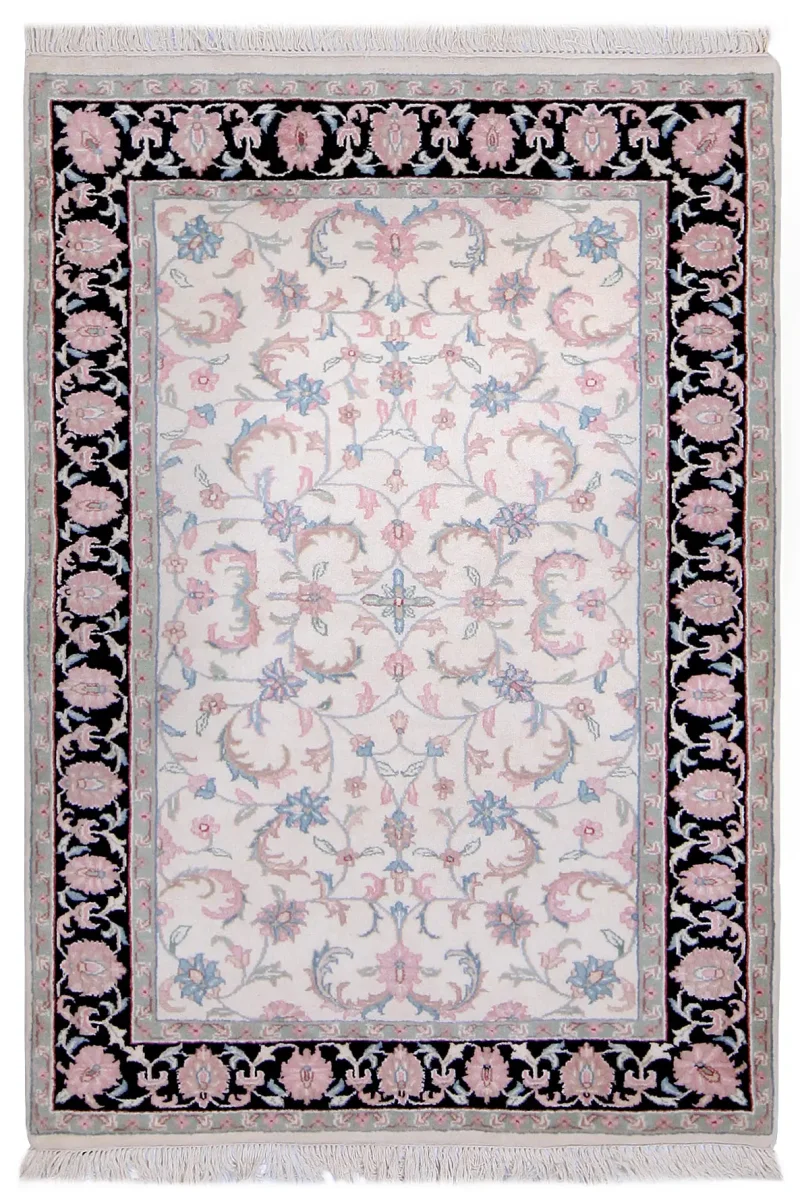 Indian Wool Kashan Navy  -  4' 1'' x  5' 10''