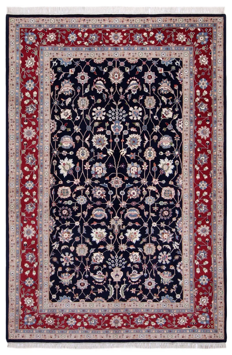 Indian Wool Kashan Red Brick  -  6'  x  9' 