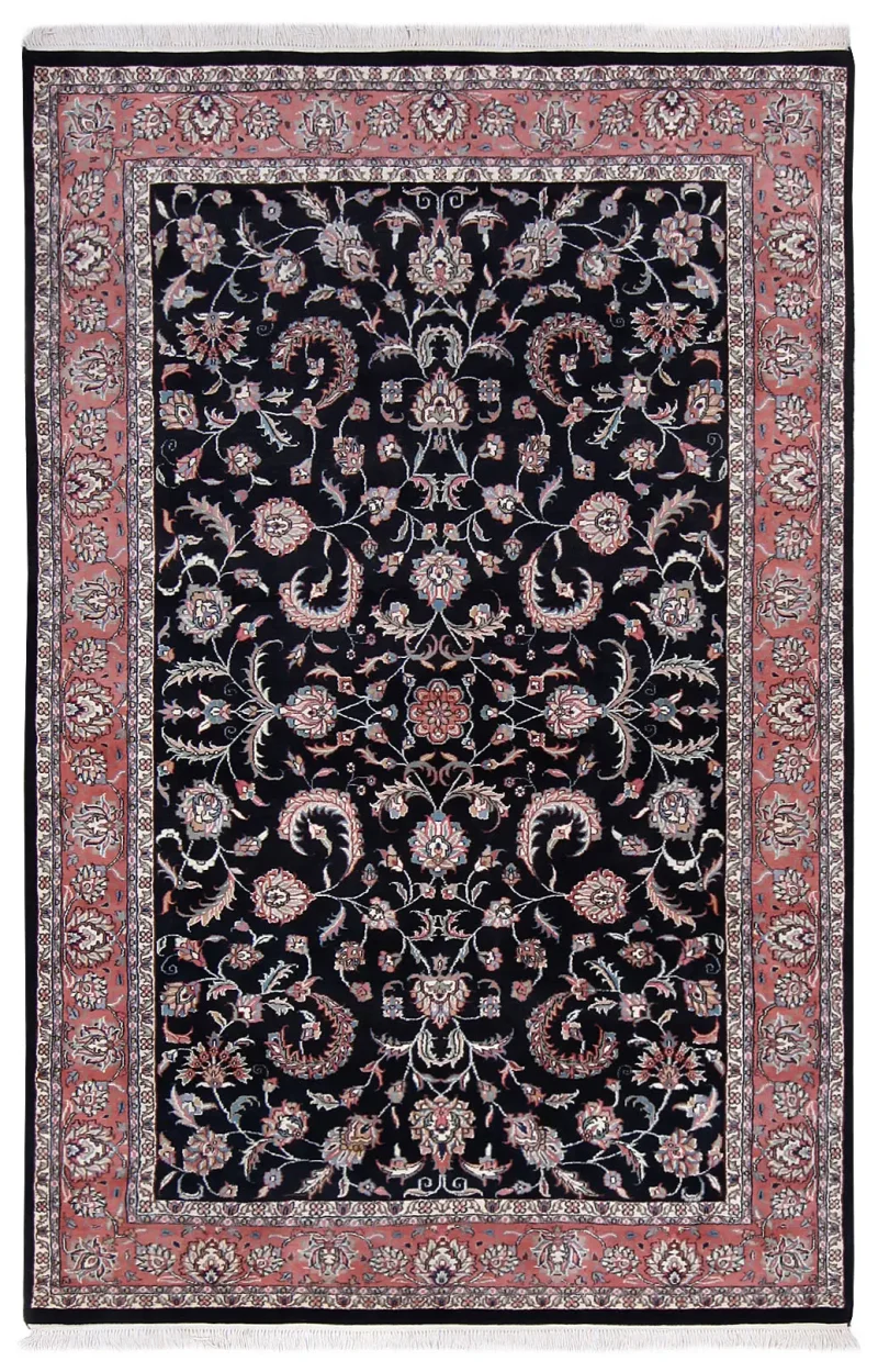 Indian Wool Kashan Rose  -  6'  x  9' 