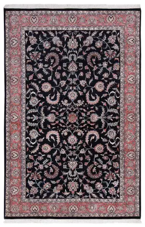 Indian Wool Kashan Rose - 6' x 9'