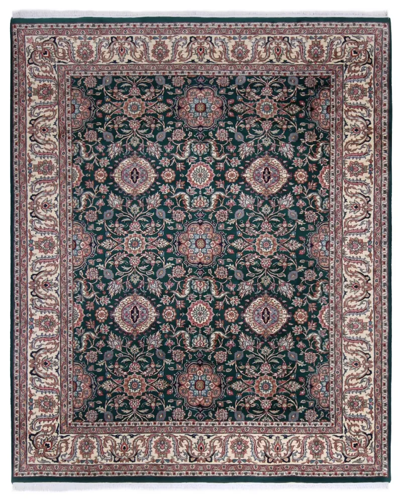 Indian Wool Kashan Ivory  -  8'  x  10' 