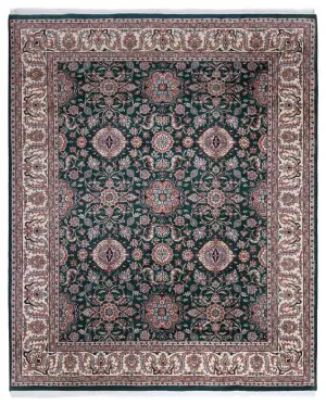 Indian Wool Kashan Ivory - 8' x 10'
