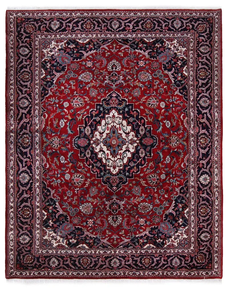 Indian Wool Kashan Navy  -  8' 1'' x  9' 11''