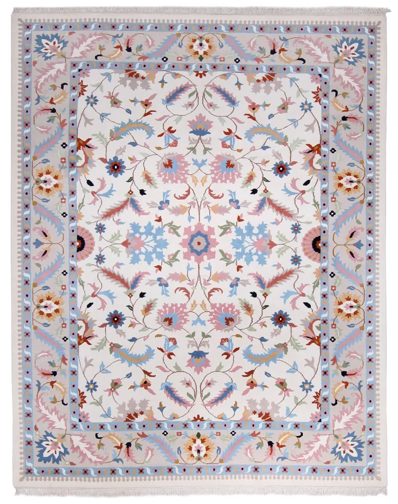 Indian Wool Kashan Peach  -  8'  x  10' 
