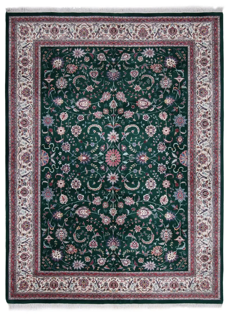 Indian Wool Kashan Ivory  -  8' 9'' x  11' 10''