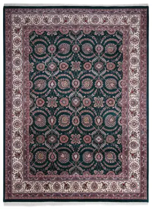 Indian Wool Kashan Ivory - 9' x 12'