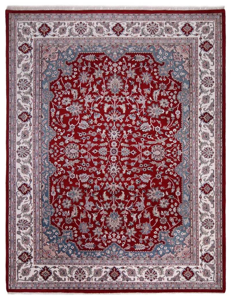 Indian Wool Kashan Ivory  -  9' 2'' x  12' 1''