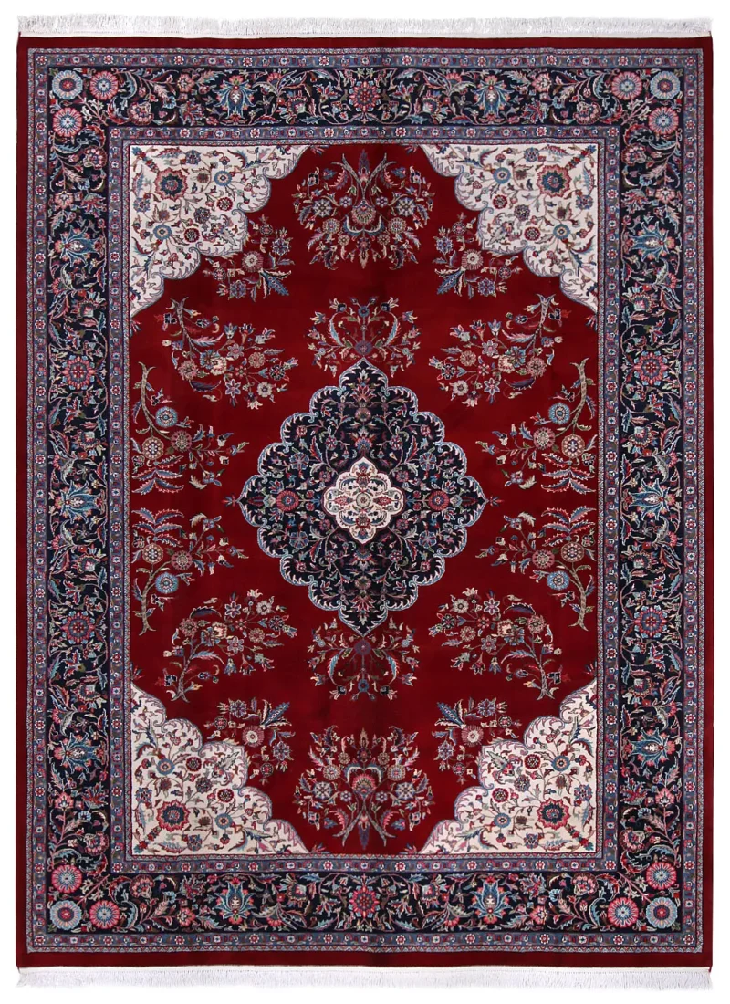 Indian Wool Kashan Navy  -  8' 9'' x  11' 8''