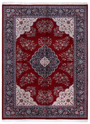 Indian Wool Kashan Navy - 8' 9'' x 11' 8''
