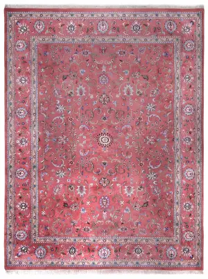 Indian Wool Kashan Rose - 9' x 12' 4''