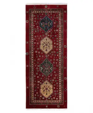 Indian Wool Kazak Red - 4' x 10'