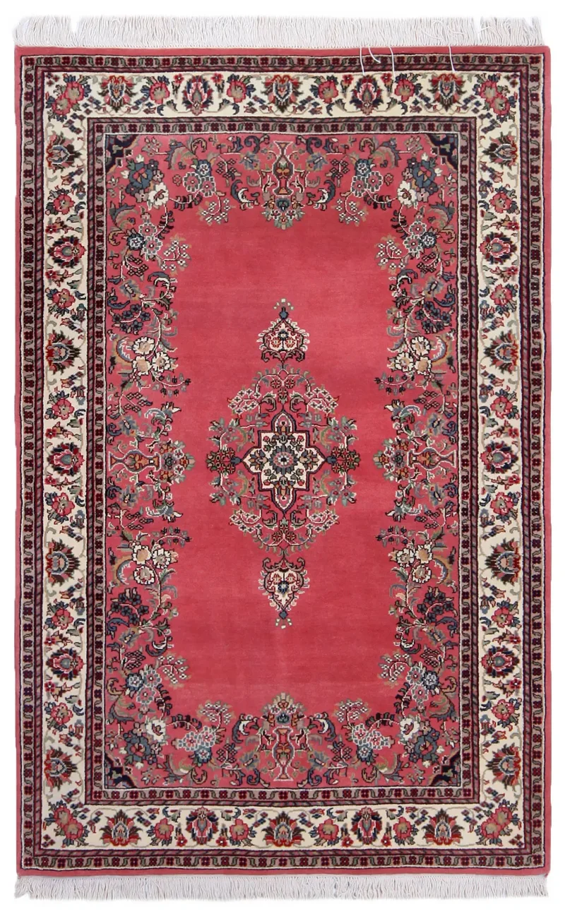 Indian Wool Kerman Ivory  -  4'  x  6' 2''