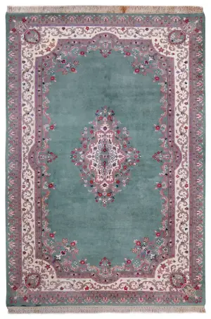Indian Wool Kerman Ivory - 6' x 9'