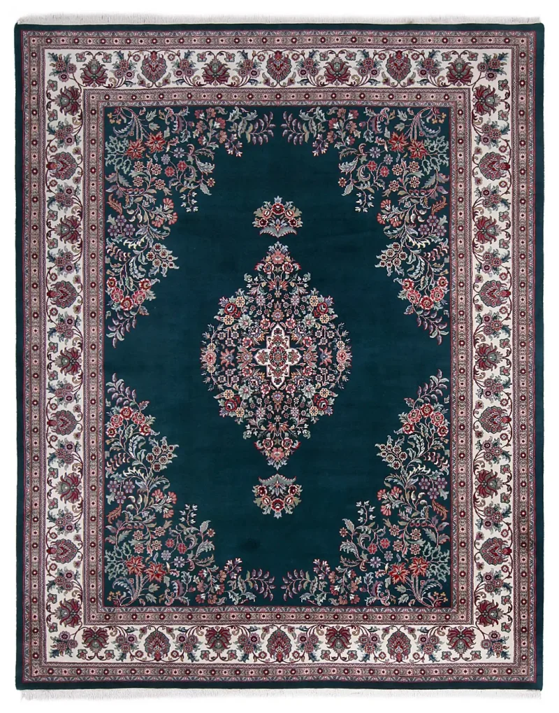 Indian Wool Kerman Ivory  -  8'  x  10' 1''