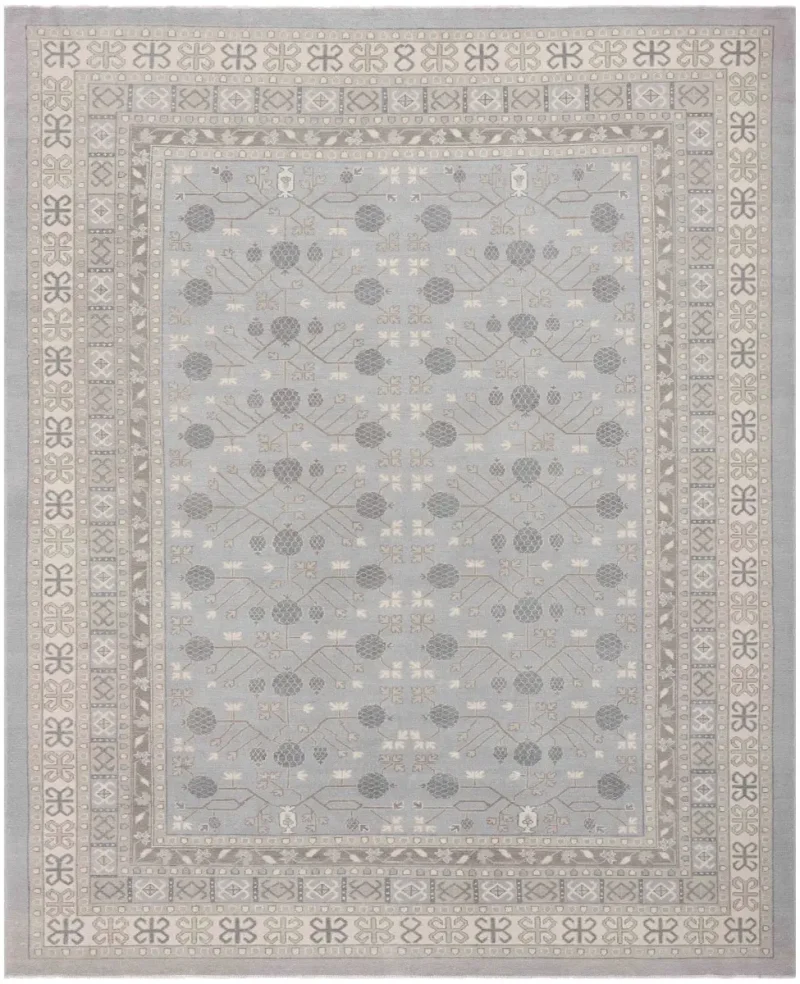 Indian Wool Kotan Light Grey  -  9' 3'' x  12' 