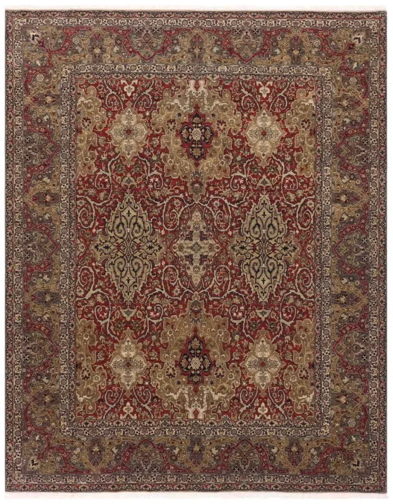 Indian Wool Lavar Kerman Red  -  8'  x  10' 
