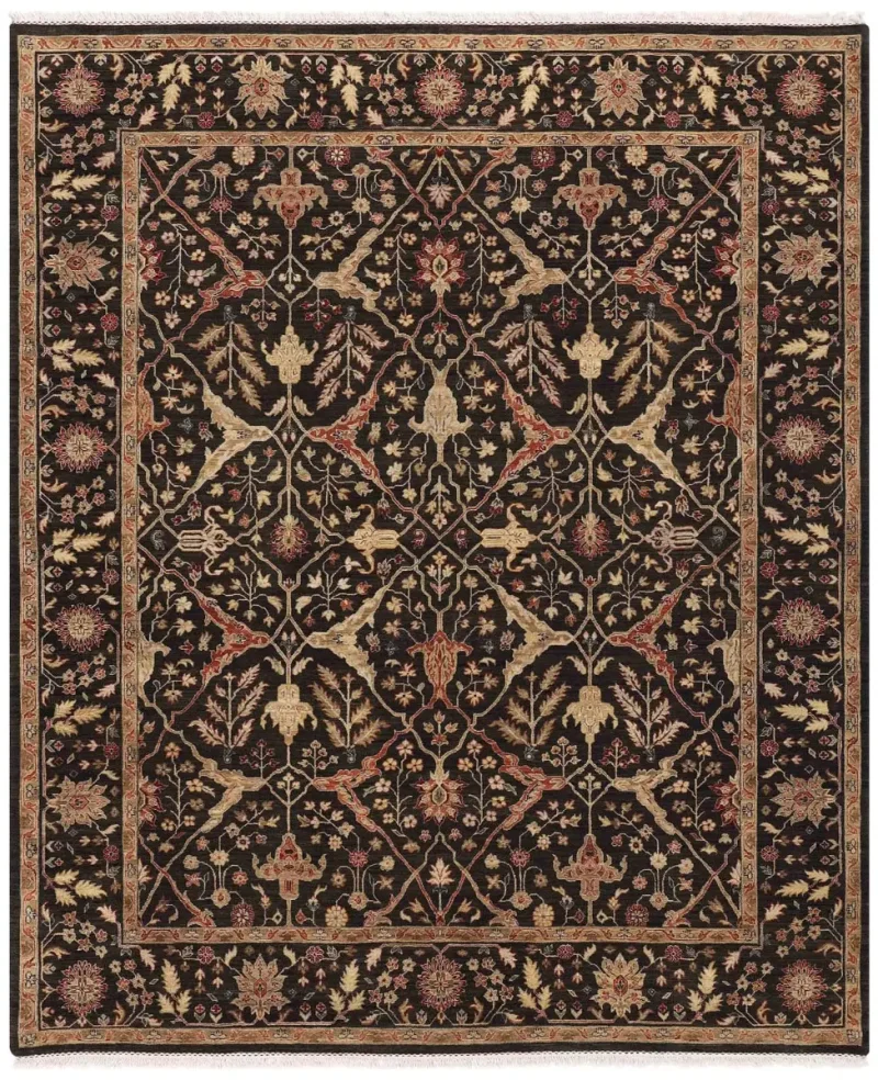 Indian Wool Mahabad Deep Charcoal  -  8' 1'' x  10' 2''