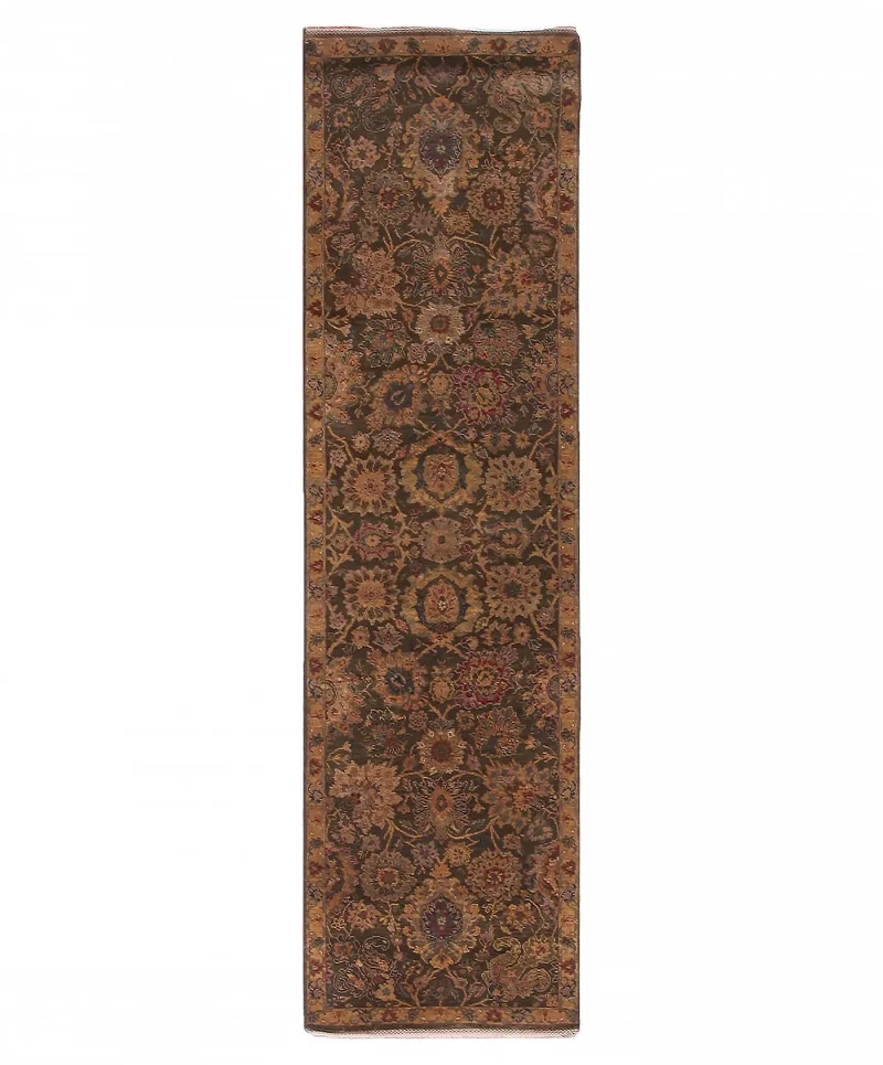 Indian Wool Mahal Green  -  2' 9'' x  10' 