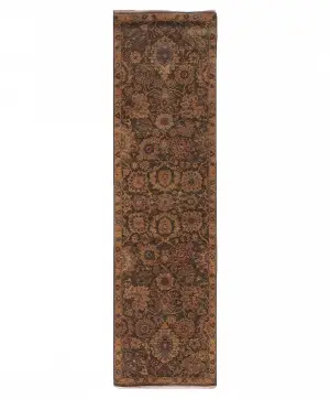 Indian Wool Mahal Green - 2' 9'' x 10'