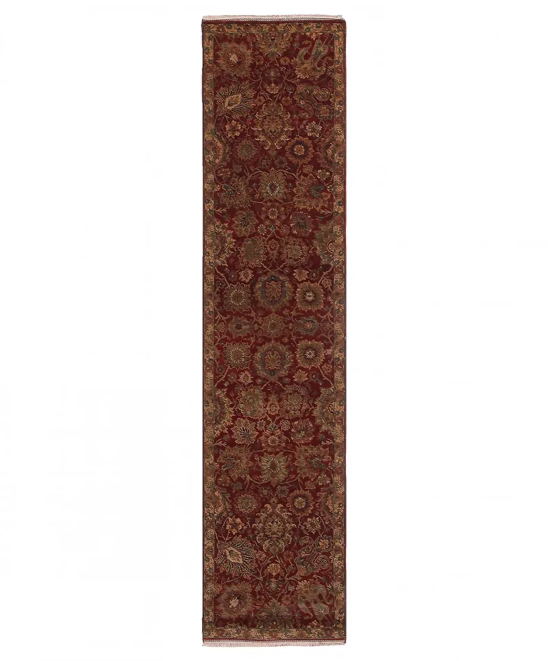 Indian Wool Mahal Red  -  2' 9'' x  12' 