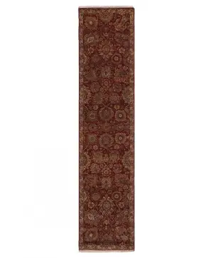 Indian Wool Mahal Red - 2' 9'' x 12'