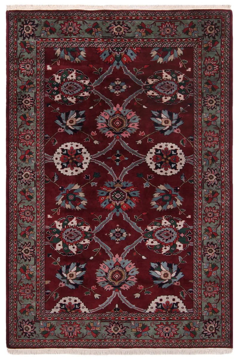 Indian Wool Mahal Green  -  5' 10'' x  8' 7''