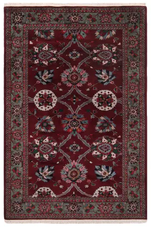 Indian Wool Mahal Green - 5' 10'' x 8' 7''