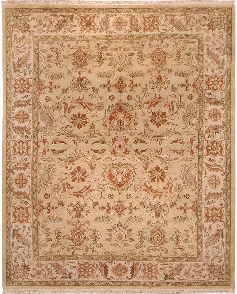 Indian Wool Mahal Beige  -  8'  x  9' 6''
