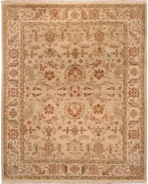 Indian Wool Mahal Beige - 8' x 9' 6''