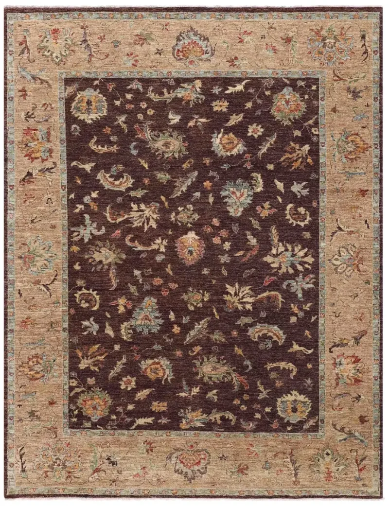 Indian Wool Mahal Chocolate/Almond  -  8'  x  10' 4''