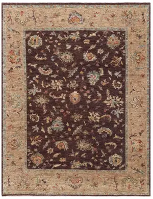Indian Wool Mahal Chocolate/Almond - 8' x 10' 4''