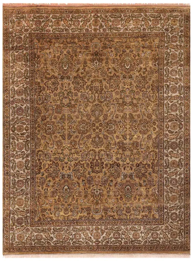 Indian Wool Mahal Gold  -  8' 1'' x  9' 11''