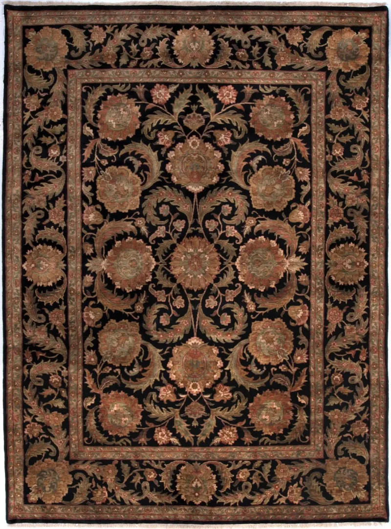 Indian Wool Mahal Black  -  9'  x  12' 3''