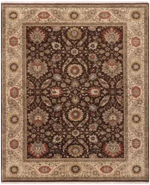 Indian Wool Mahal Brown - 9' x 12'