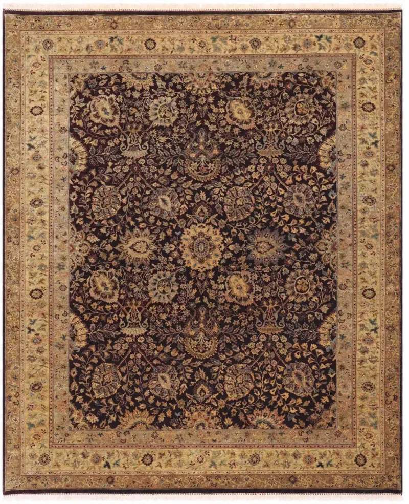 Indian Wool Mahal Eggplant  -  9' 1'' x  12' 