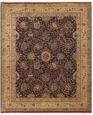 Indian Wool Mahal Eggplant - 9' 1'' x 12'