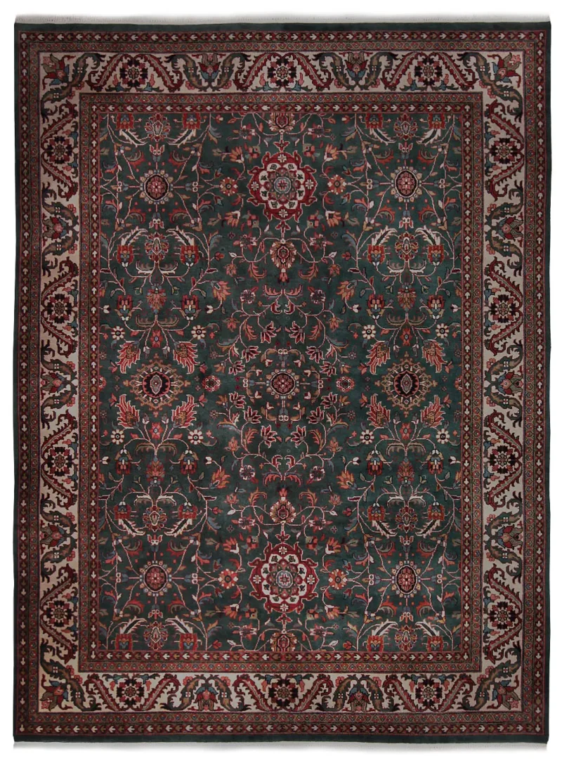 Indian Wool Mahal Soft Brown  -  9'  x  12' 