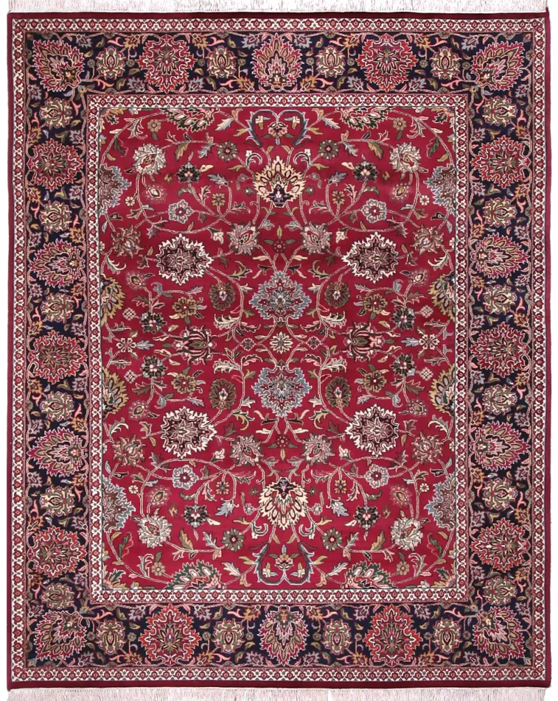 Indian Wool Mashad Navy  -  8'  x  9' 9''