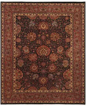 Indian Wool Mashad Black - 9' x 12'