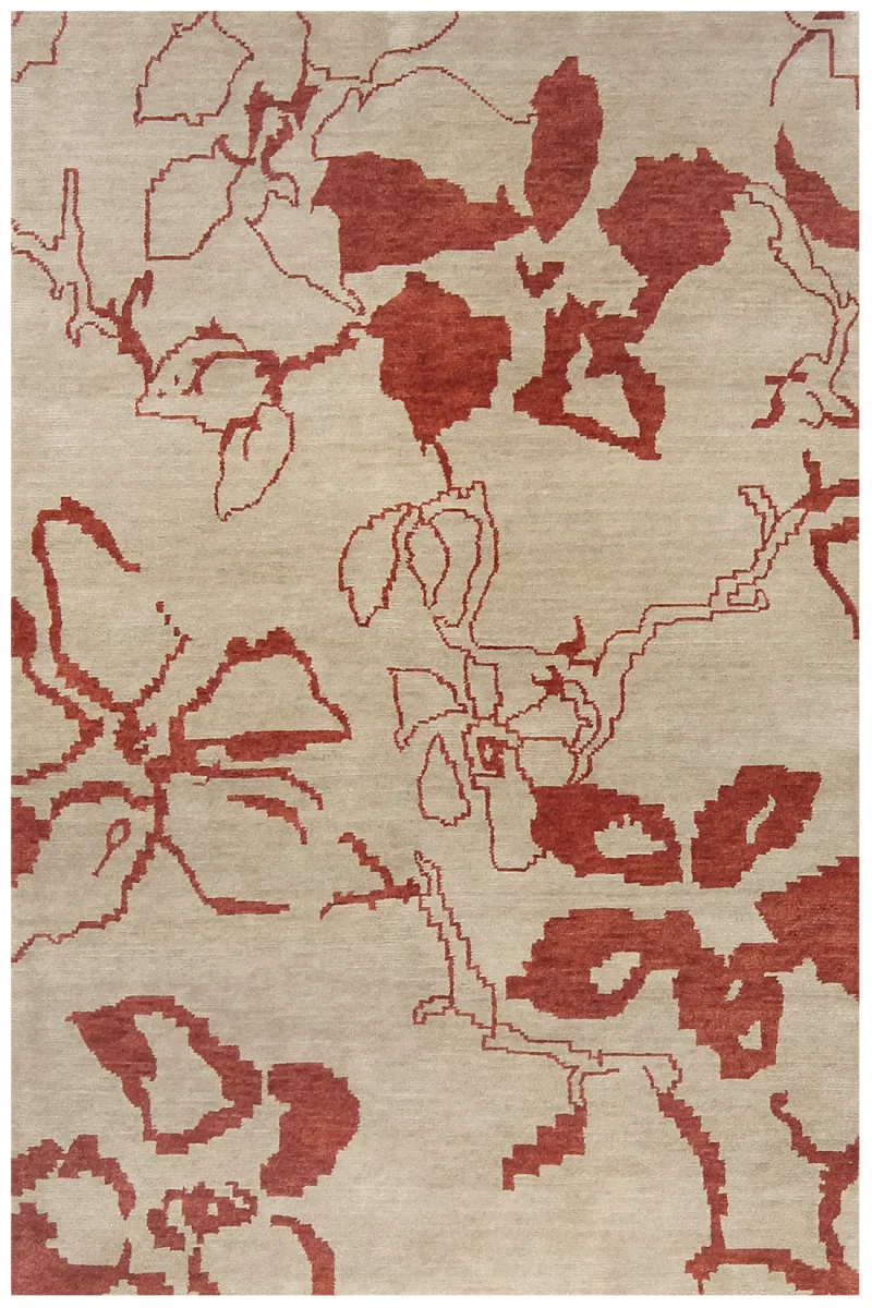 Indian Wool Modern Gold  -  4'  x  5' 11''