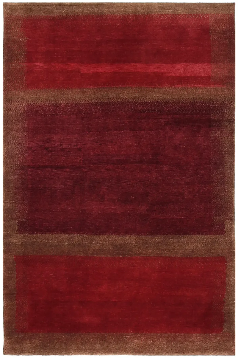 Indian Wool Modern Red  -  5' 6'' x  8' 6''